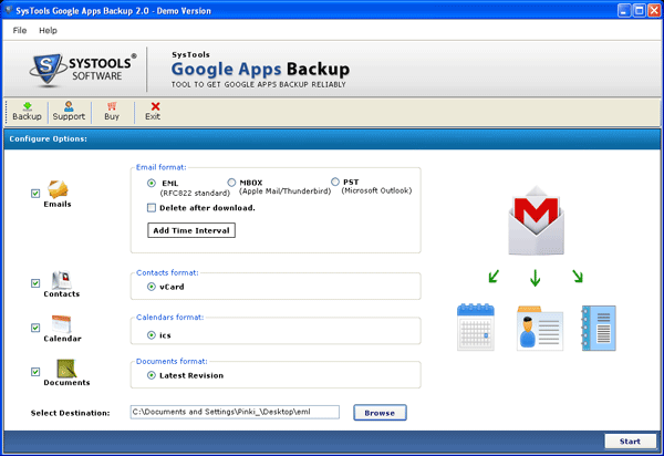 Back up Google Apps Email 3.0