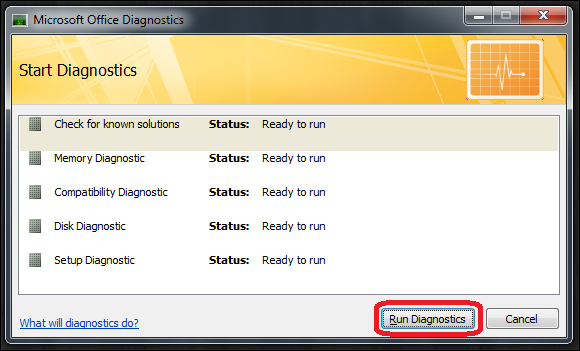 Hit Run Diagnostics